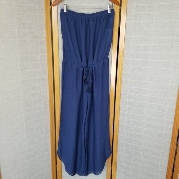 BECCA Navy Blue Strapless Jumpsuit - Picture 8 of 14